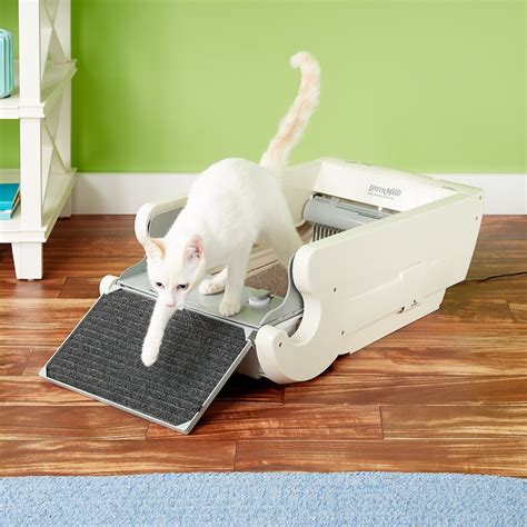 cat liter box electric cleaner|self emptying cat litter box.